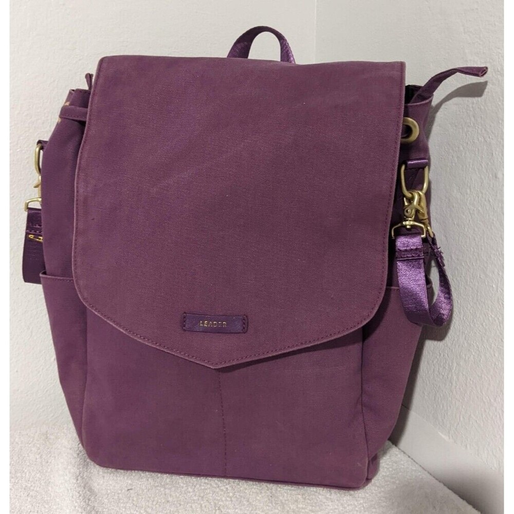 Leader Julien Jr Canvas Violet Purple Diaper Bag Backpack